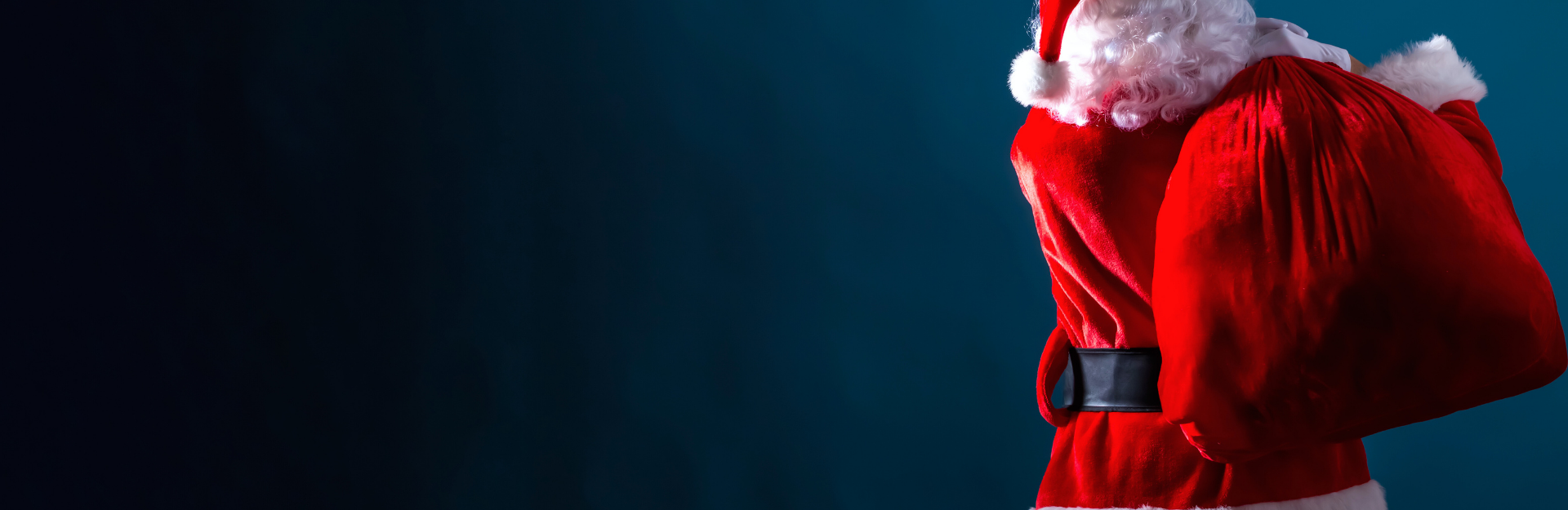 santa holding presents