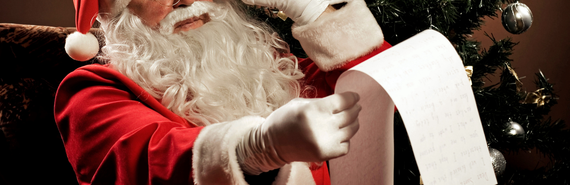 santa looking at list