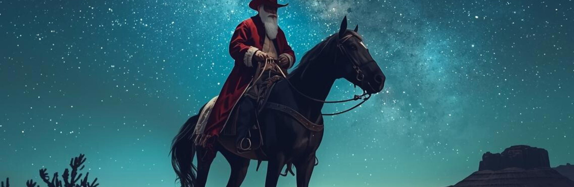 texas santa claus on horse