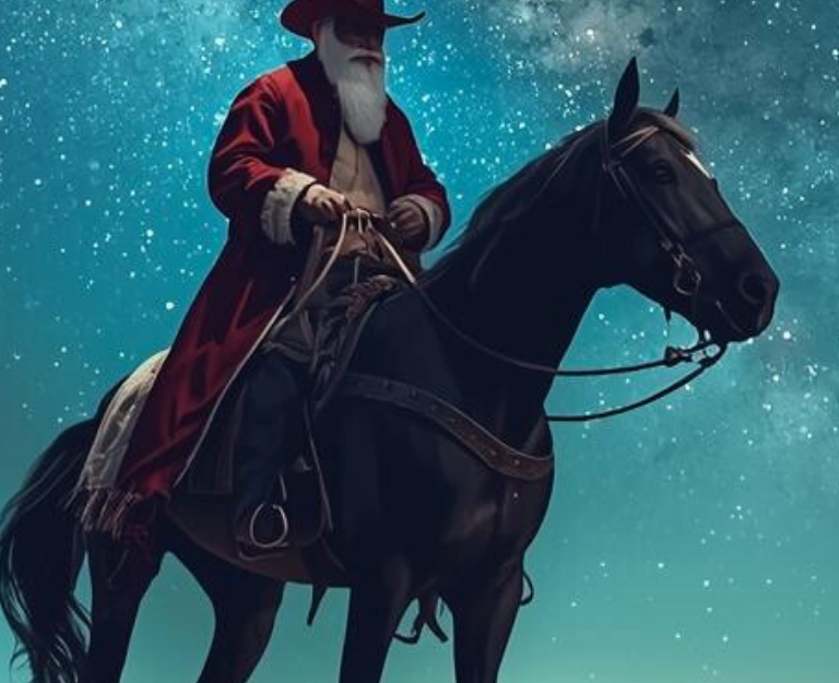 texas santa claus on horse